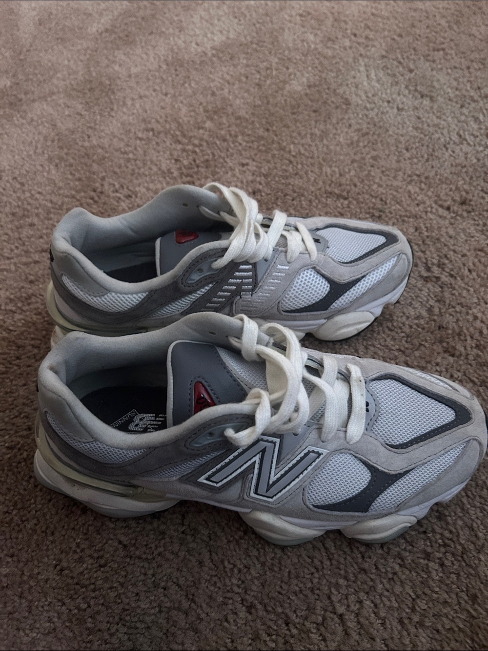New Balance Kids White and Gray Mesh & Suede Sneakers